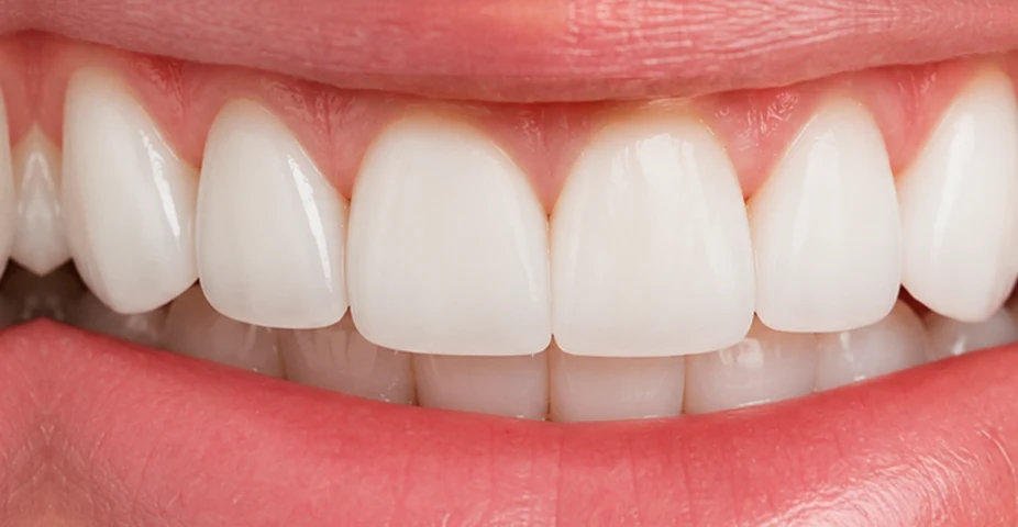 After dental implant treatment with the front tooth restored